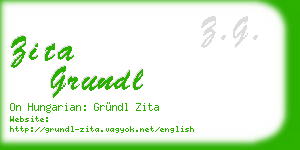 zita grundl business card